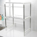 Stainless Steel Adjustable Multifunctional Microwave Oven Shelf Rack Standi K8I9