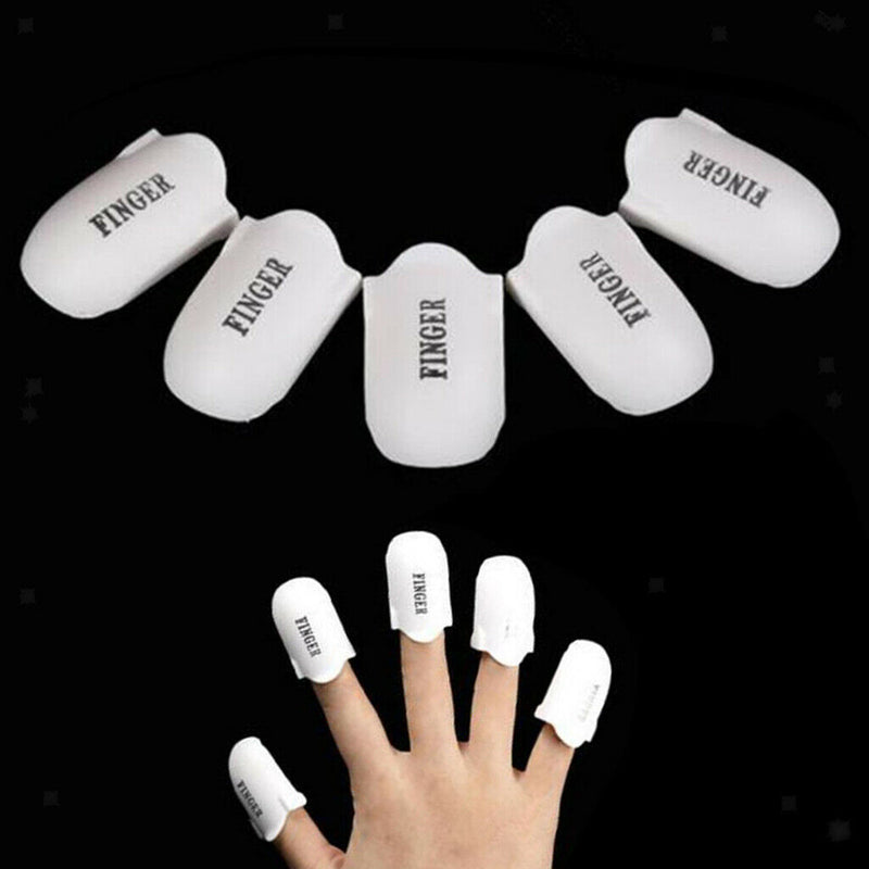 5pcs Nail Polish Remover Clips Nail Art Soak off Tool Manicure Cap Wrap Plastic