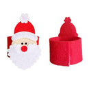 4* Non-woven Fabrics Napkin Rings Serviette Buckle Dinner Christmas Home Ho Y4K3