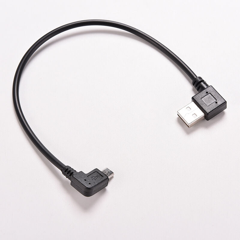 Hot USB 2.0 OTG Male to 90 Degree Angled Micro USB Male Cable Cord Adapter JR