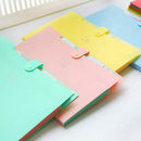 5 Pockets Plastic Expanding File Folders A4 Letter Size Snap Closure Paper  I5S4