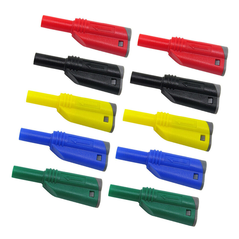 10Pcs/Pack Colorful 4mm Safety Banana Plugs Connectors