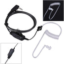 2 Pin Headset Flexible Acoustic Tube PTT MIC Earpiece Earphone for Baofeng