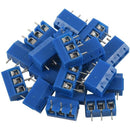 20 pieces 3 pin 5 mm pitch PCB screw Terminal Block 300V 16A AWG14-22 blue  N3M2