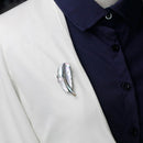 Natural Shell Feather Brooch Pin Shirt Collar Pin Banquet Women Jewelry Gifts Ew