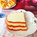 Cute Jumbo  Toast Slice Artificial Bread Bag Strap Hand Pad Kid Toy3C