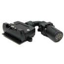 7Pin Plug Adaptor Round Female to Flat Female Trailer Caravan Boat Connector