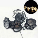 4 Solar Cat Animal Paw Lights Garden Lantern LED Path Lamp/Warm Color