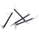 Outdoor Black PU spring rope Elastic Belt Keychain Camping Tool JR