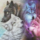 5D DIY Full Drill Diamond Painting Wolves Embroidery Mosaic Kit Home Decor