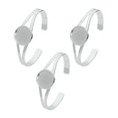 Blank Bangle Bracelet Base Fit 20mm Cabochon Photo Cameo Settings Tray for DIY