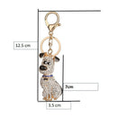 South Korean Hot Crystal Puppy Dog Keychain Key Ring Trinket Purse Bag Car