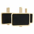 6 Wooden Clothespins Clips with Slate - 90mm