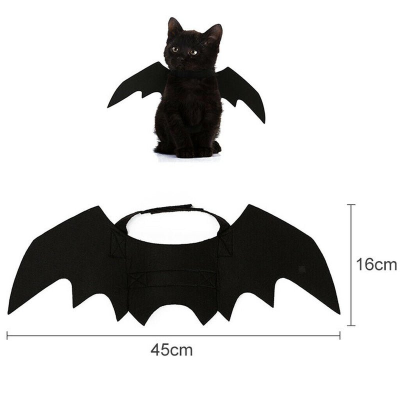 2x Pet Cat Bat Wings Kittens Black Bat Transfiguration Halloween Cat Costume