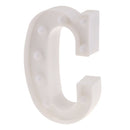 White Large Plastic Marquee Freestanding Alphabet LED Light UP Letters C