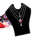 Black velvet jewelry necklace display stand + carton 24x23cm