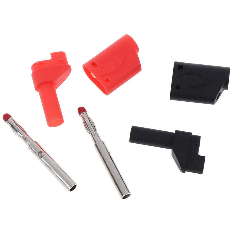 10Pcs Safety 4mm Male Stackable Banana Plug Connector Shrouded Fully Insulat3C