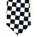 Mens Black White Plaid Checkered Necktie Neck Tie