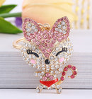 Cute Fox Rhinestone Key Chain Keyring Keychain Handbag Bag Pendant Car Deco