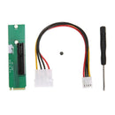 M.2 NGFF SSD Male to PCI-E 4X Converter Adapter Card with Power Cable