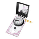 Portable Mapping Ruler Mirror Outdoor Survival Camping Hiking Compass Tool