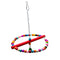 Fun Wooden Swing Bird Stand Parrot Cage Toys for Small to Large Birds Random