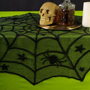 Halloween Party Decoration Spiderweb Tablecloth Black Lace Table Covers for E8R1