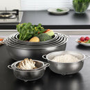 2Pcs Stainless Steel Strainer Food Sifter Fruit Washing Bowl Kitchen Storage