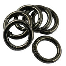 24pcs Circle Round Carabiner Camp Spring Snap Clip Hook Keychain Climbing