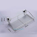 Suction Cup Shower Shelf Holder Organizer Storage Rack For Kitchen Bathroom