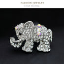 1X Fashion Personality Elephant Women's Brooch Pin Rhinestone Covered Scarv