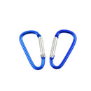 20pcs Blue Aluminum Carabiner Pink D Shape Clip Spring Snap Key Chain Hook