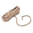 4M 6mm Jute String Twine Twisted Hessian Burlap Hemp Cord Rope Brown lj