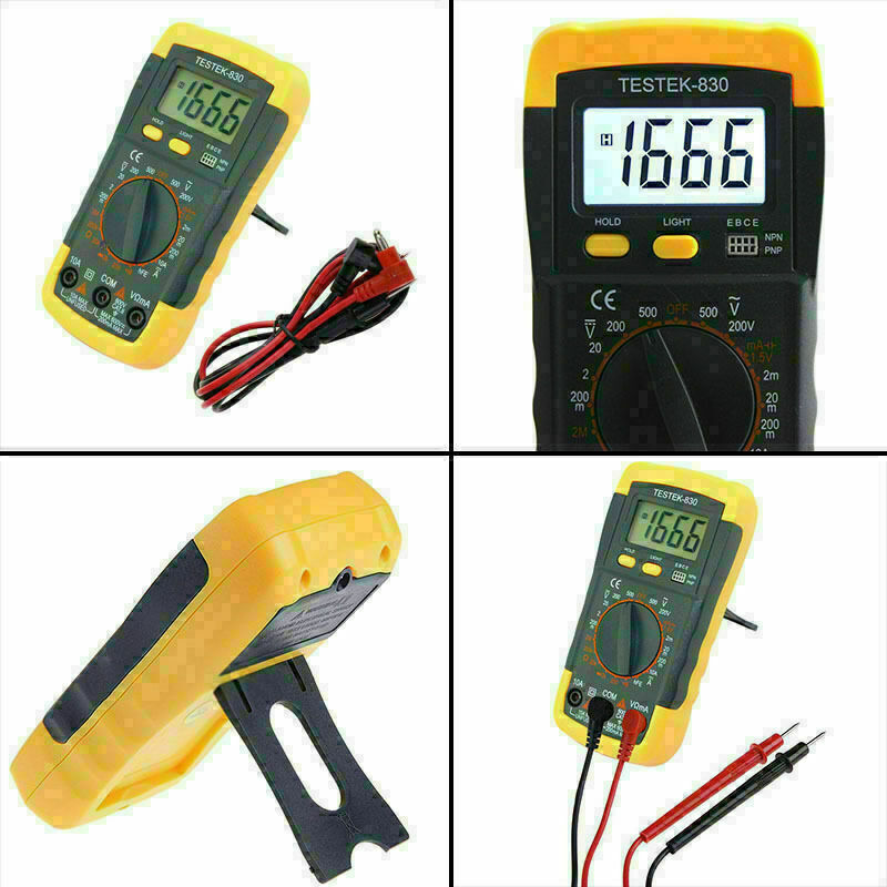 Digital Multimeter LCD AC / DC Meter Amp Volt Ohm Resistance Te L6G0 Capaci A7R0