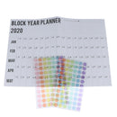 2020 Yearly Calendar Planner Memo Organiser Annual Schedule Daily With Stick,X