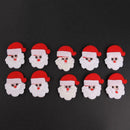10pcs Santa Claus Christmas Shape Patch Padded Felt Festival Stickers Decor