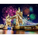 5D DIY Full Drill Diamond Painting Fireworks Bridge Cross Stitch Embroidery
