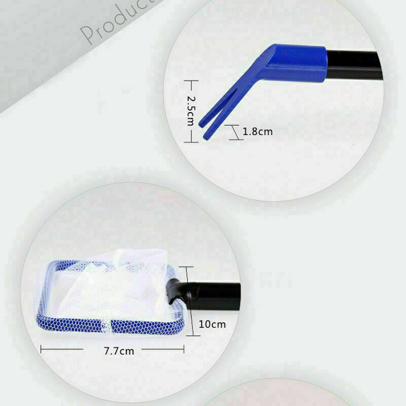 5in1 Fish Tank Aquarium Cleaning Brush Gravel Rake Sponge Net Fork Gift