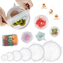 Silicone Stretch Lids,12 Pack Reusable Durable And Expandable Lids To Keep  P4I3