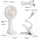 Mini Portable Handheld Fan 3 Speeds Rechargeable Fan Led Night Lights Deskt