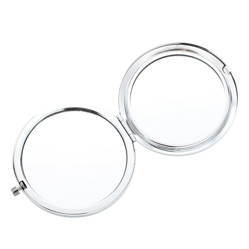 Travel Compact Pocket Crystal Folding Makeup Mirror ,Ocean Blue X6G3