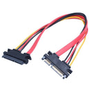 30CM Male to Female SATA Data Power Extension Cable M / F 22P 7 + 15Pin