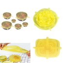 2 Set Yellow Silicone Stretchy Wrap Lids Bowl Covers Fresh-Care ECO-FRIENDLY