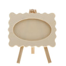 Easel Shape Unfinished Wood Picture Photo Frame for Kids Drawing Painting