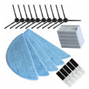 10x side Brush+5x hepa Filter+5xMop Cloth+5xmagic paste accessories for ili J3Y6