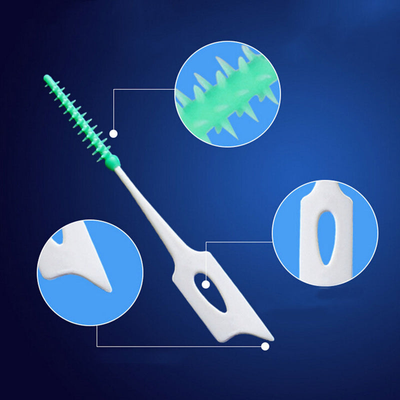 20 Clean Tooth Floss Head Hygiene Dental Plastic Interdental Brush Toothpic Bj