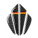 4x Tri Color Stripe Carbon Fiber Door Edge Anti-collision Strips for Audi