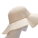 Summer Straw Hat Women Big Wide Brim Beach Hat Sun Hat Foldable Sun Block U F5B3