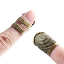 3 Pieces Copper Finger Protector Thimble Adjustable Fingertip Thimble for S B4Q8