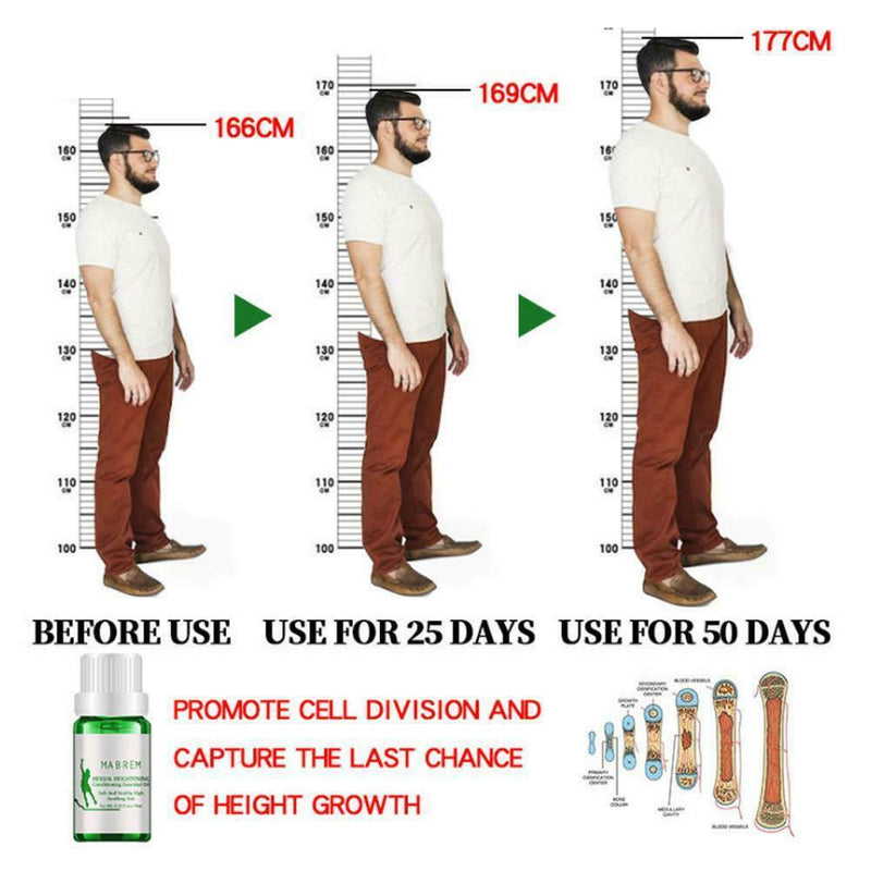 Herbal Heightening Growth Essential Boosting Oil Soothing Feet Safe & Healthy Fa